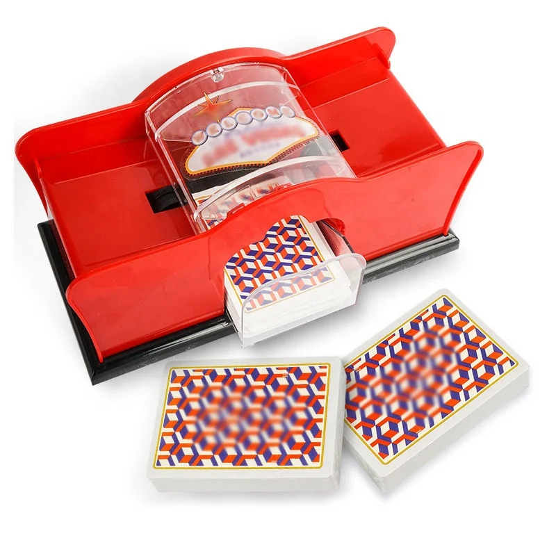 Dericsson Plastic Manual Card Shuffler Machine 2 Pairs 4 Pairs 6 Pairs Of Poker Card Shuffle Support Custom LOGO