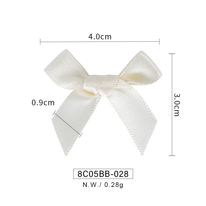 Size 3*4 cm Satin Polyester Mini ribbon bow for Clothing DIY Accessories decorations ribbon