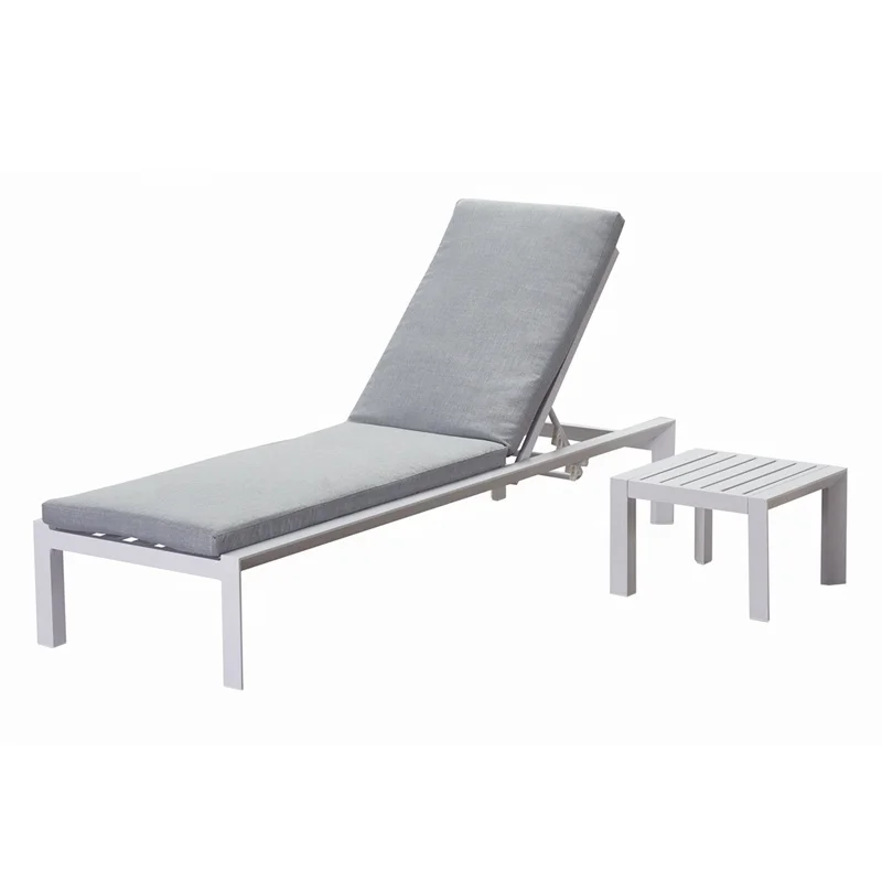 
Hot Sale Professional OEM Factory Waterproof Outdoor Hotel Poolside Furniture Alum Chaise Lounge 