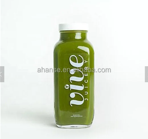 2 oz 6 oz 8 oz 10 oz 12 oz 16 oz clear french square beverage glass bottle cold pressed juice bottles with airtight screw cap
