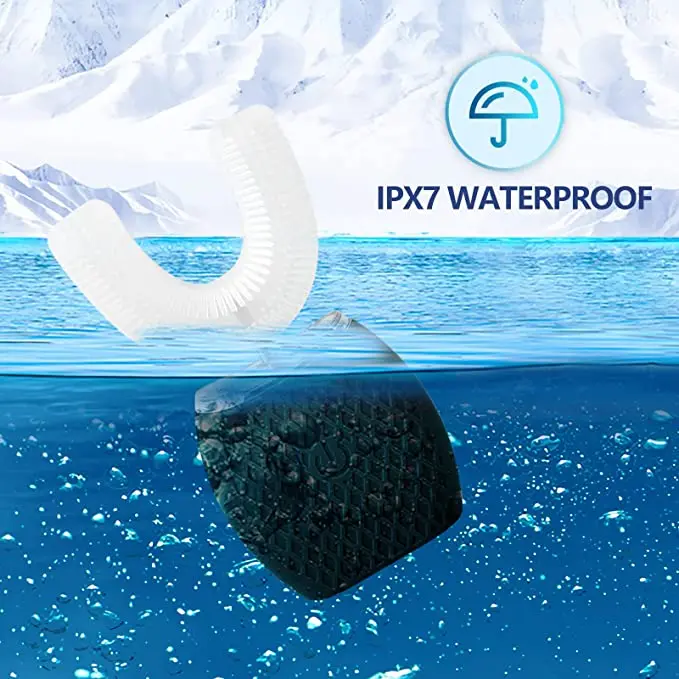 360 Sonic Automatic Electric Wireless Charging Food Grade Silicone U Shaped Toothbrush Adult With LED Light