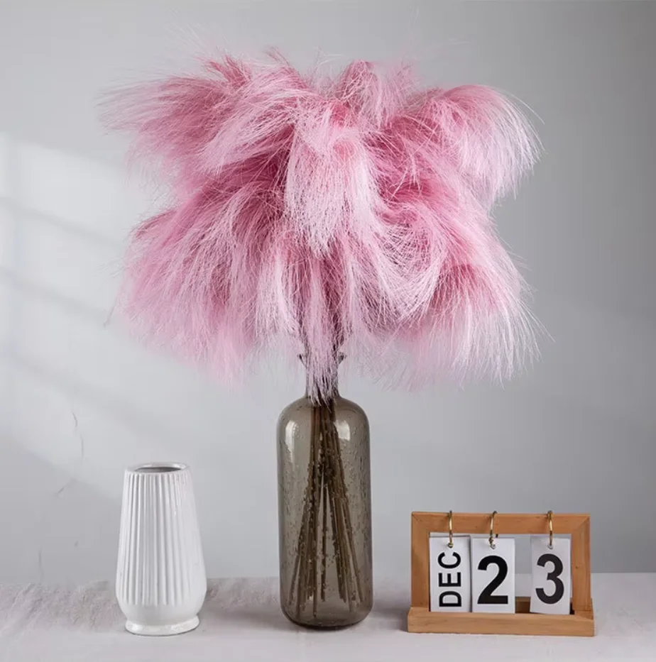 New 2024 Wedding Faux Natural White Artificial Pampas Grass Artificial Flowers Holiday Home Decor