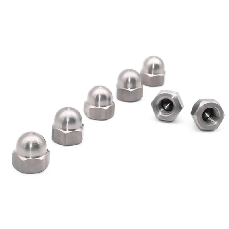 M3M4M5M6M8M10M12 Hex Acorn Domed Head Cap Nut GR2 Titanium cap nut