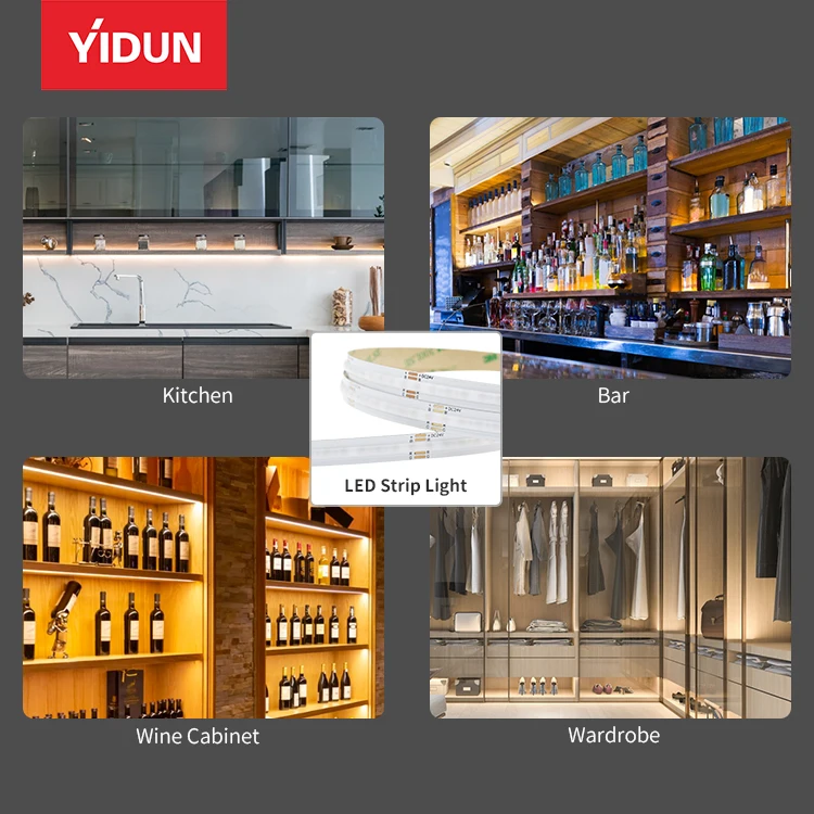 YIDUN 24 В 15 Вт RGB COB световая лента диммер жанр с 480 бусинами светодиодные полосы для домашнего декора