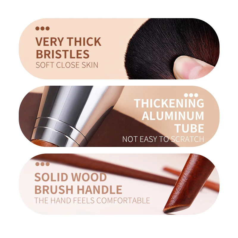 OEM High Quality 37Pcs Makeip Brush Set Wood Handle Aluminium Ferrule MUF Series Professional Vegan Makeup Brushes Beauty Tools
