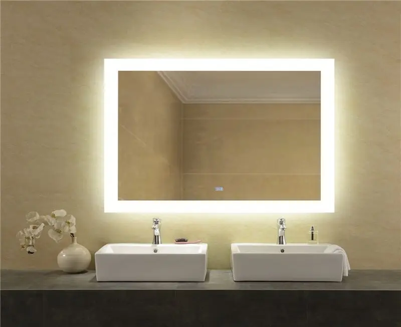 Led Backlit Bathroom Mirror With Digital Clock