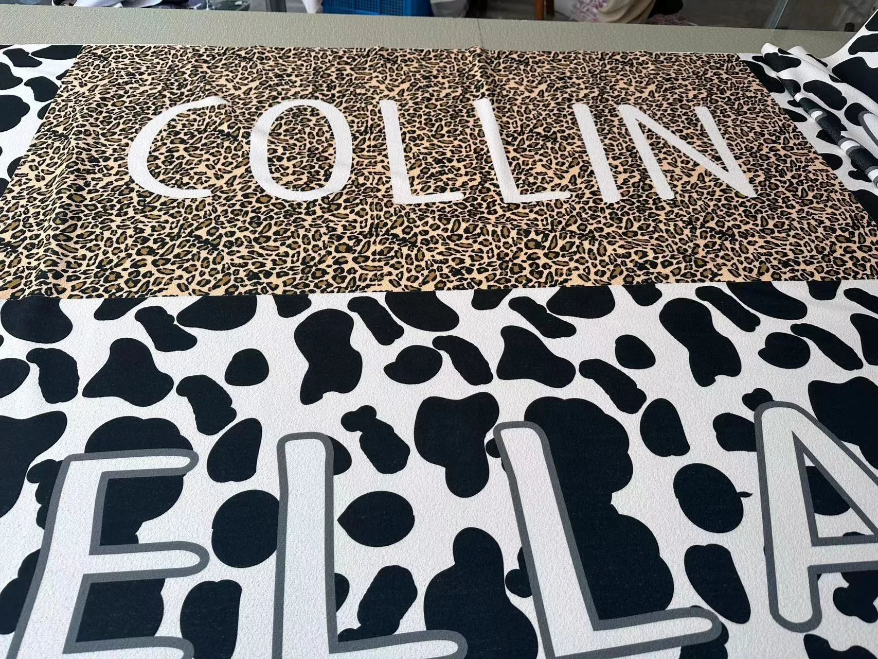 Custom superfine fiber solid color name print beach towel