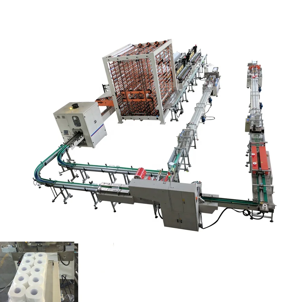 Automatic toilet tissue paper machine production line