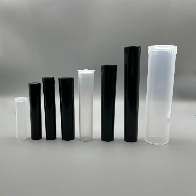 72mm 80mm 95mm 116 mm plastic tubes pre roll tubes with childproof Rolling Paper Jar