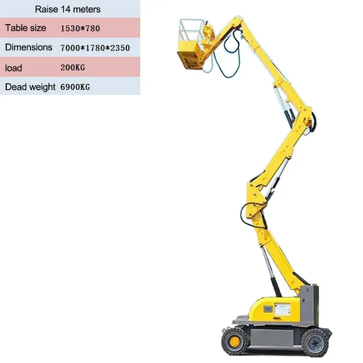 Самоходный подъемник Gainjoys 12-46 м телескопический шарнирный Электрический для строительства