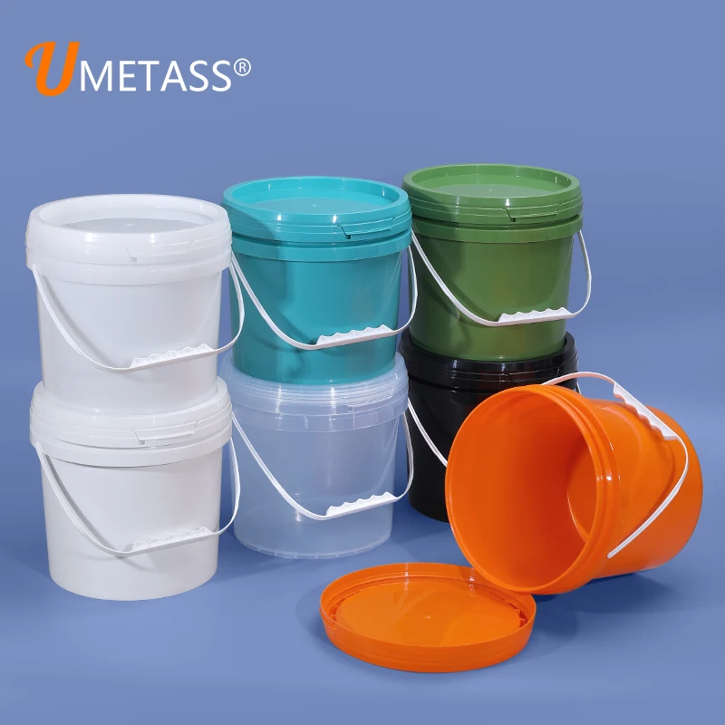 Factory Price High Quality UMETASS Food Grade  PP 5L Round Plastic Bucket For Cold Drink Storage