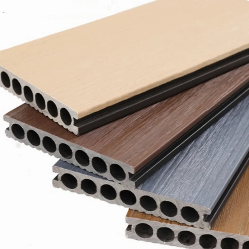 second generation Wood Plastic Composite Wooden Grain Surface Deep 3D Embossing Anti-rotten Wpc Decking Composite Decking