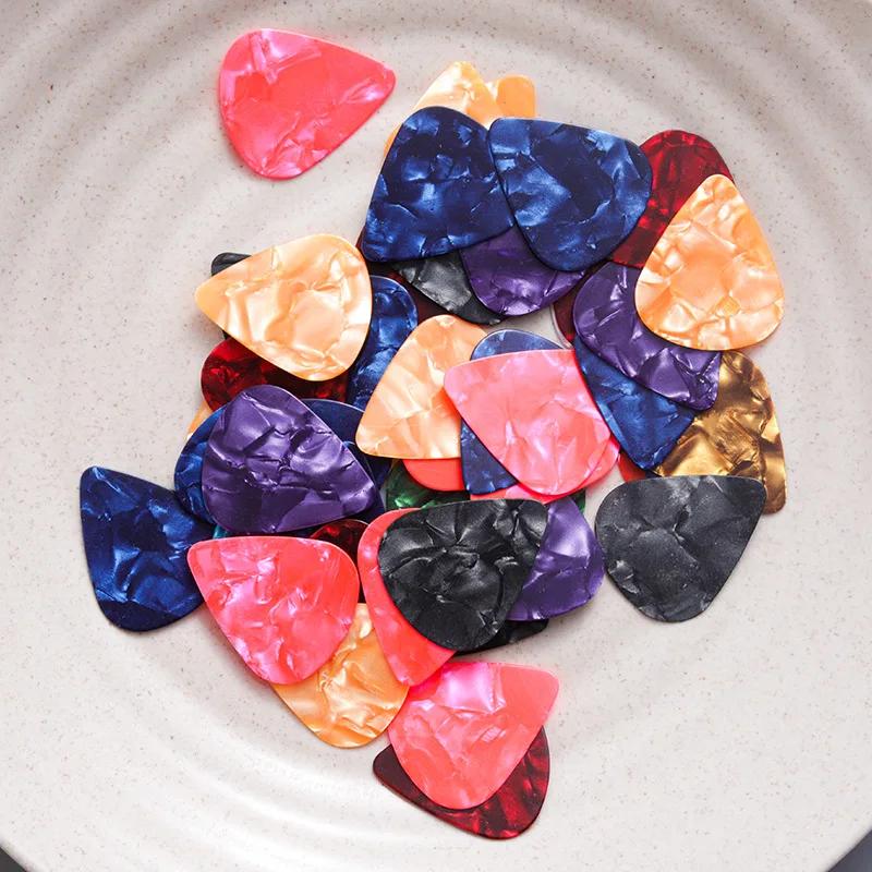 Guitar Picks, 3 Different Thickness Abstract Art Colorful Celluloid Guitar Pick Plectrums For Bass, Electric, Acoustic Guitars