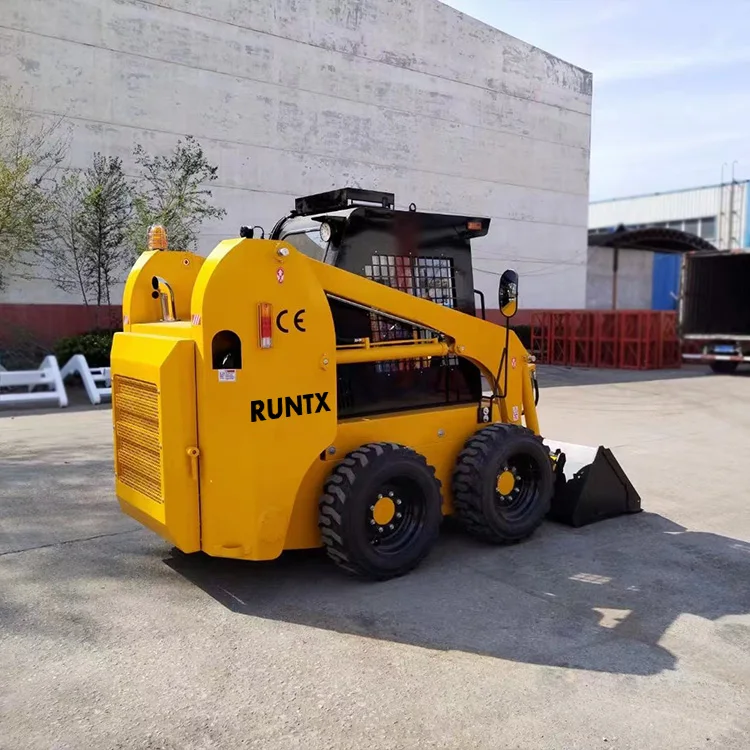 Runtx Chinese top 10 Cheap Mini Skid Steer Loader for Sale Diesel Mini Tracked Mini Skid Steer Loader with Tree Puller