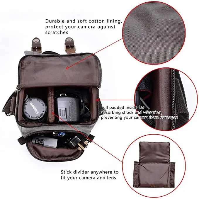 
DSLR SLR Camera Bag Backpack for Mirrorless Cameras/Photographers, Camera Case Backpack for Nikon Canon Sony Lens 