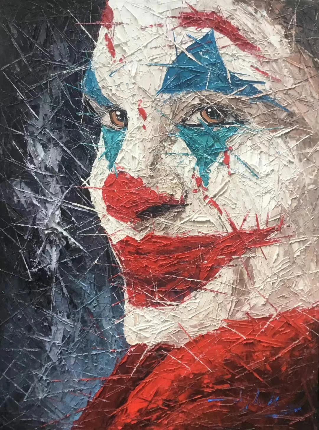 Original oil painting custom artistic picture handmade oil painting motion abstract art Knife painting Thick texture buffoon