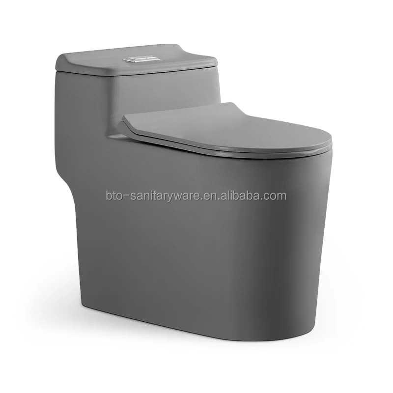 BTO European luxury sanitary ware Ceramic Wc siphon s-trap grey one piece Toilet commode vaso sanitario for Bathroom