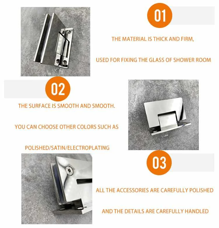 180 Degrees Aluminium Alloy Hinge For Glass Glass Door Pivot Hinge Shower Booth Hinge Wall To Glass