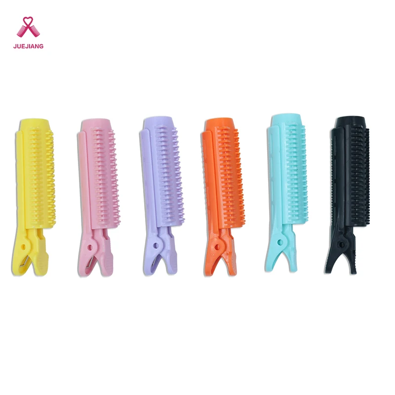 Hot Selling Hairdressing Industry Round Plastic Hair Root Fluffy Hairdressing Clip