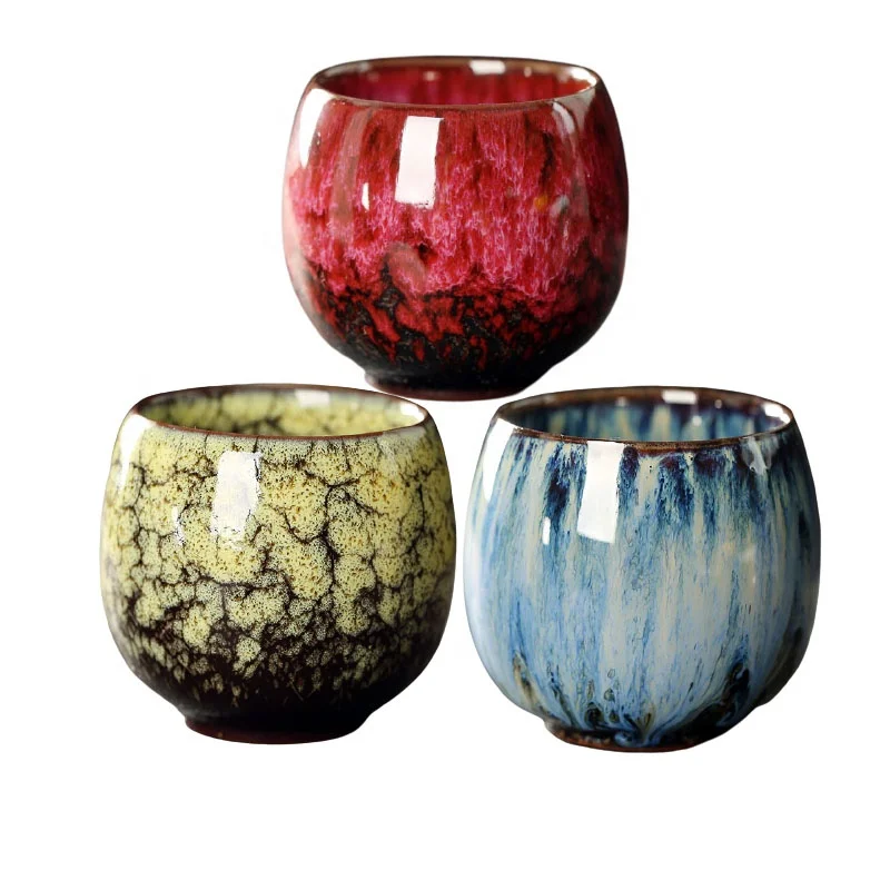 China Ceramic Tea Cup Porcelain Kung Fu Cups Set Pottery Drinkware Tableware Wholesale