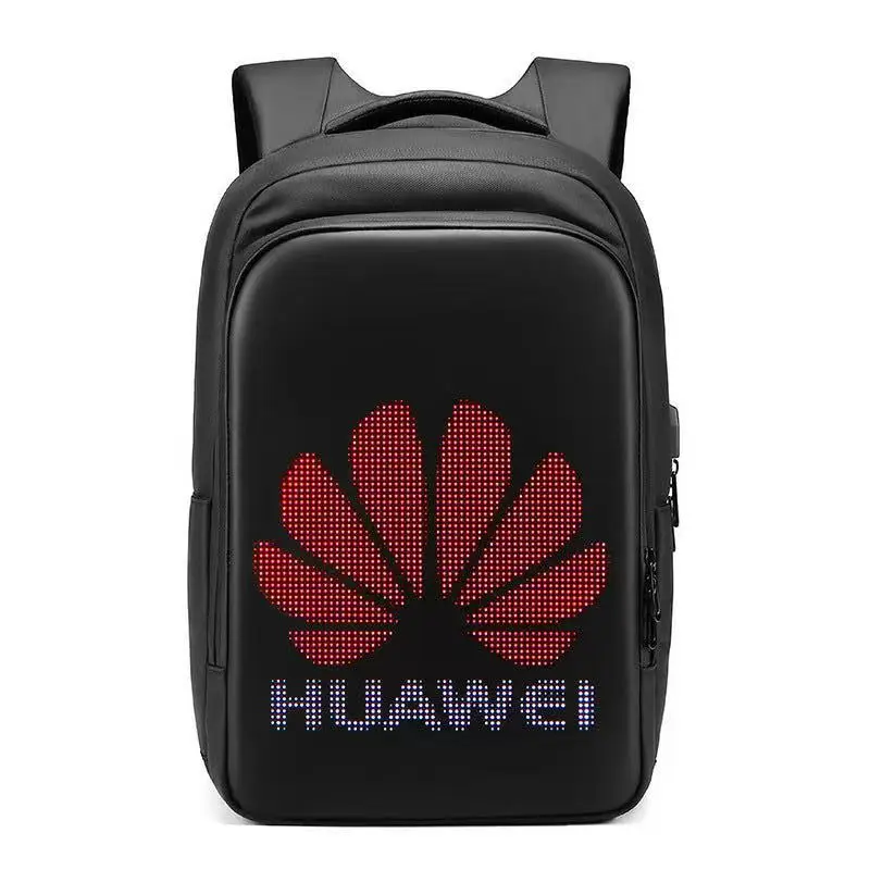 Newest fashion wifi DIY laptop smart walk advertising school bag screen display LED light backpack with USB