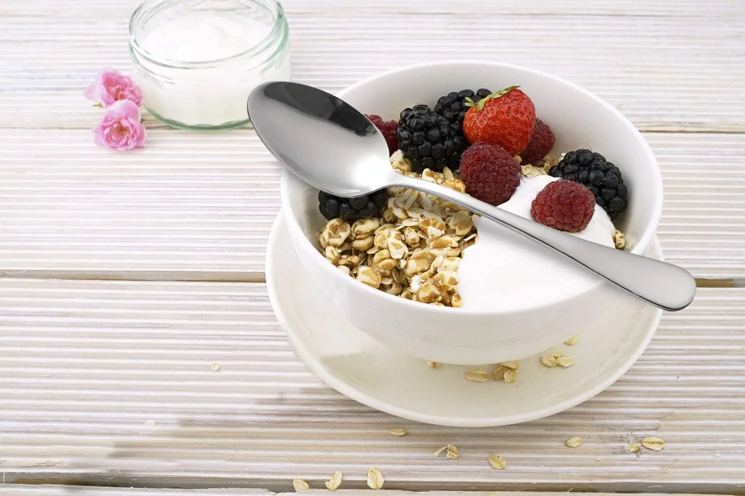 Bulk flatware Restaurant Mirror Cutlery 205MM party wedding kitchen Hotel Soup Stainless Steel Dinner Spoon