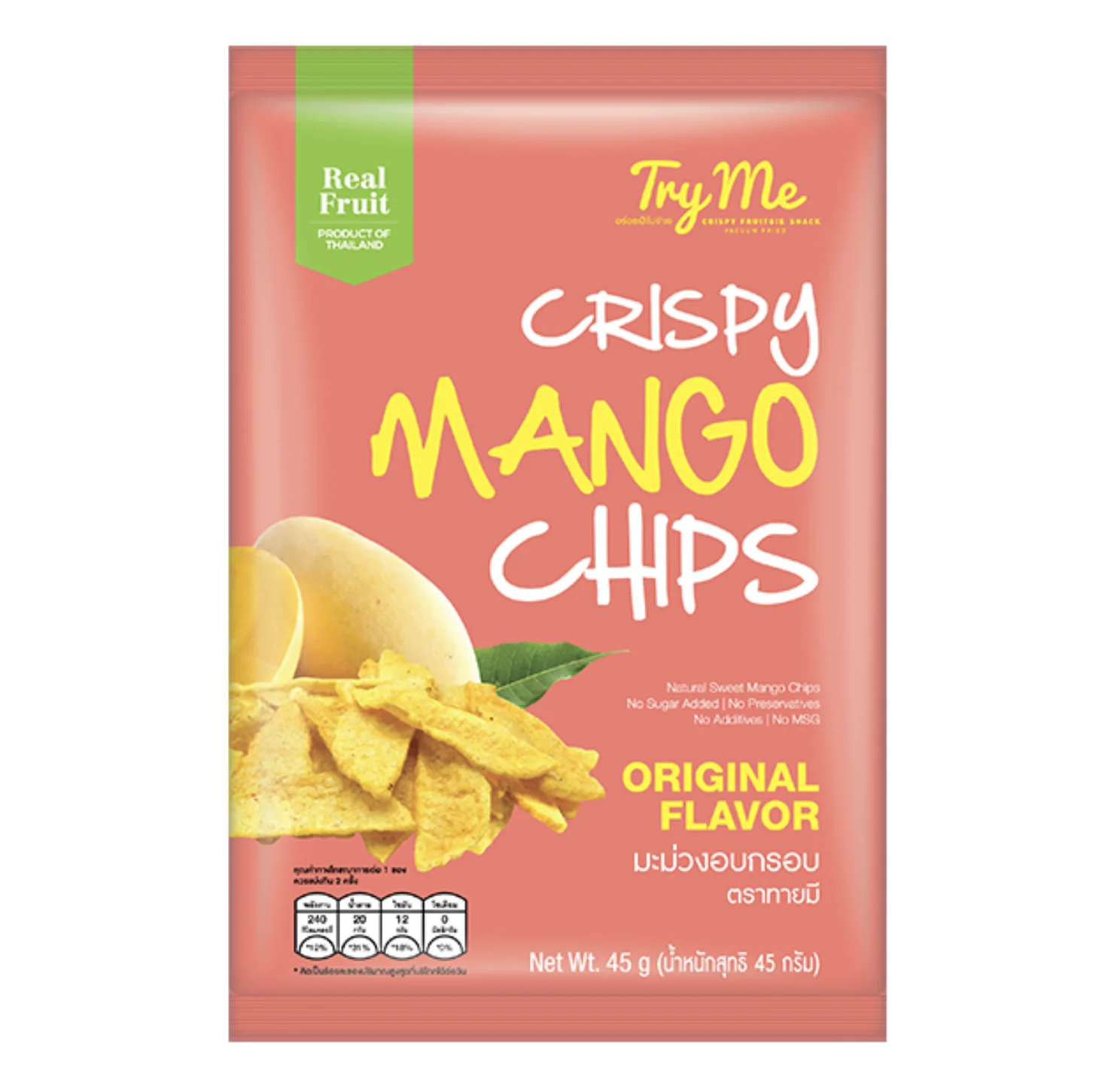 Snacks chips fruit snacks wholesale fruit vegetable snacks - Crispy Mango Chips Product form Thailand