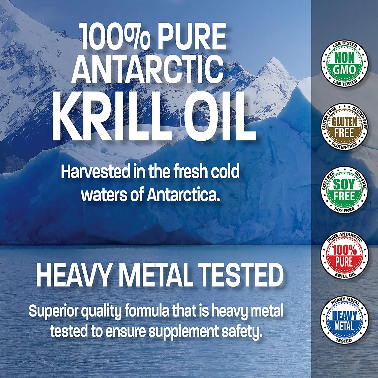 Krill Oil 1000 mg with Omega-3s EPA, DHA, Astaxanthin and Phospholipids 180 Softgels