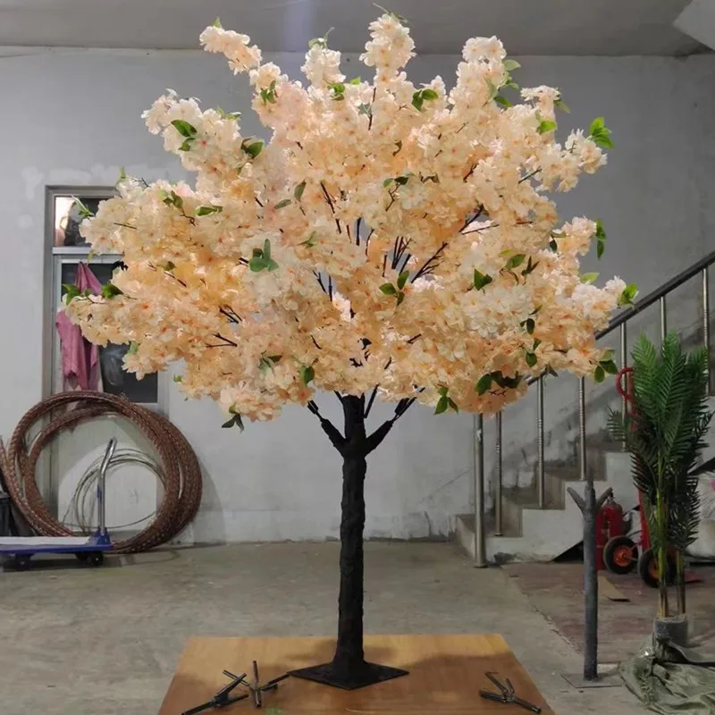 4ft 5ft 8ft 10ft Silk Plants Pink Flower Home Garden Wedding Decoration Indoor Blossom Tree Artificial