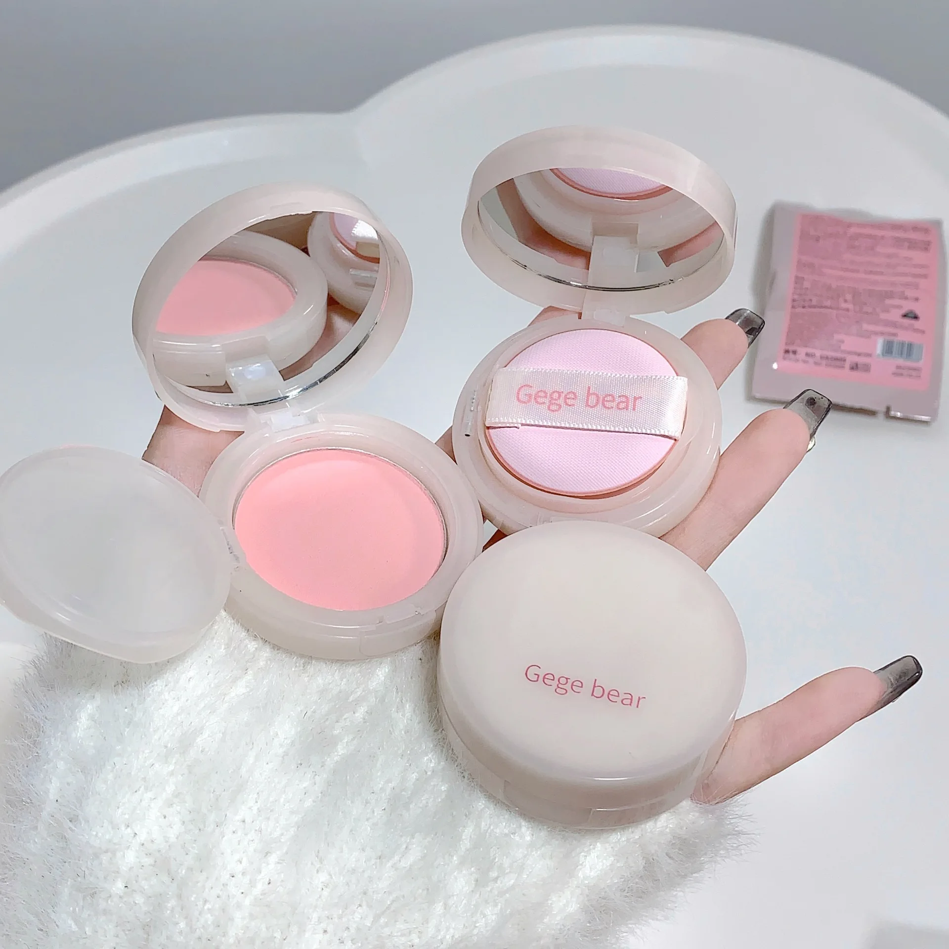 Gege bear Sweet Glow Air Cushion Blush Matte Fine Natural Monochrome Mashed Potatoes Puff Puff
