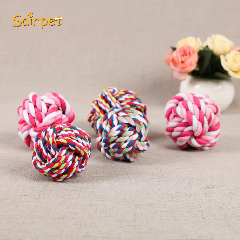 Trending Pet Product Hemp Rope Knot Toys Pet Chew Bite Cotton Linen Teeth Clean Play Toys with Low Price