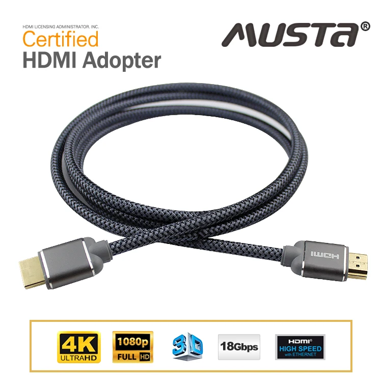 Hdmi cable high speed ultra hd 4k grey long hdmi cable 4k 50ft gold plated hdmi cable 10 20 30 40 50 meters for HDTV
