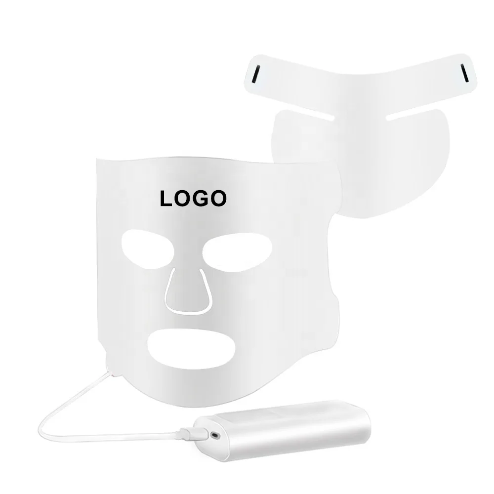 Home use infrared red led light device Wireless Led Beauty face Mask Infrared Led Mask Light Therapy Silicone Led Facial Mask