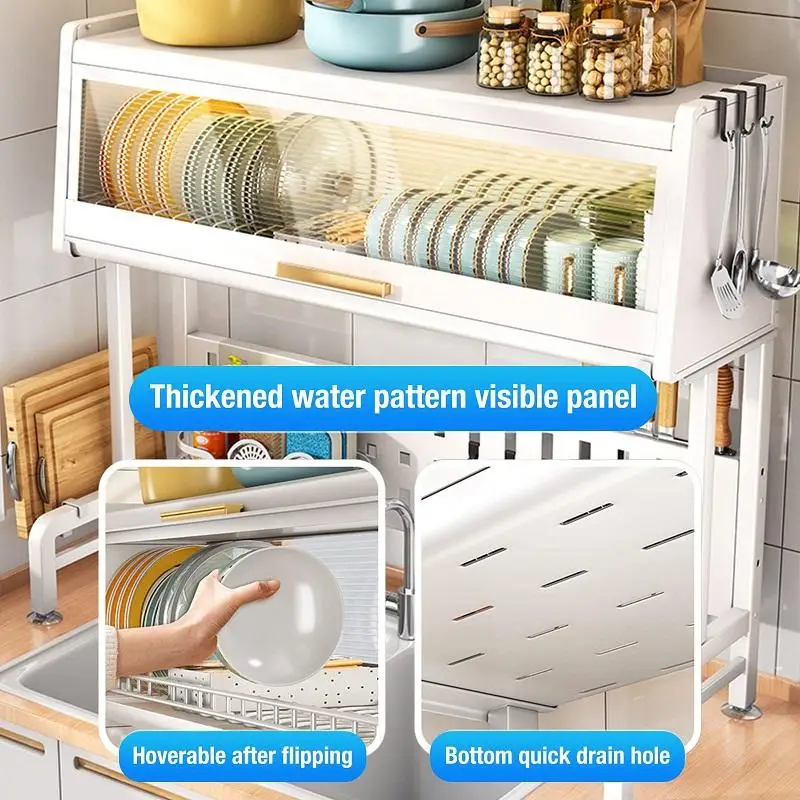 Over The Sink Dish Drying Rack Extendable 2 Tier Dish Drying Rack Sink Multifunction Dish Drainer Rack