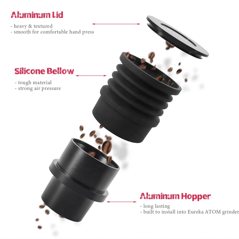 Coffee Beans Grinder Single Dose Hopper and Bellows For Eureka Atom Grinder Coffee Grinder Bean Bin Blowing Cleaning Tool