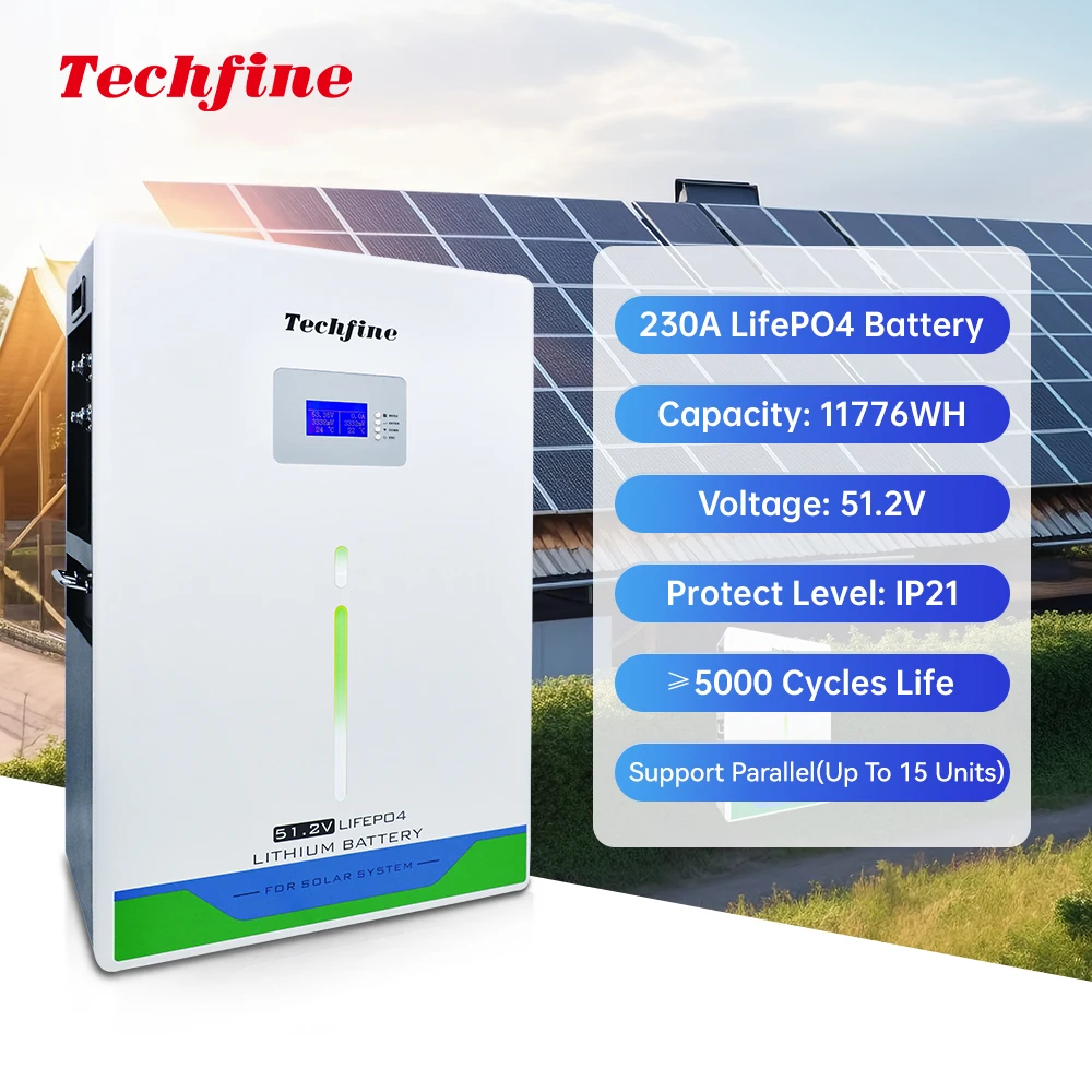 OEM ODM оптовая продажа, 48 В LiFePO4 230ah 51,2 V литиевая батарея для хранения энергии с ЖК-дисплеем для домашних солнечных систем