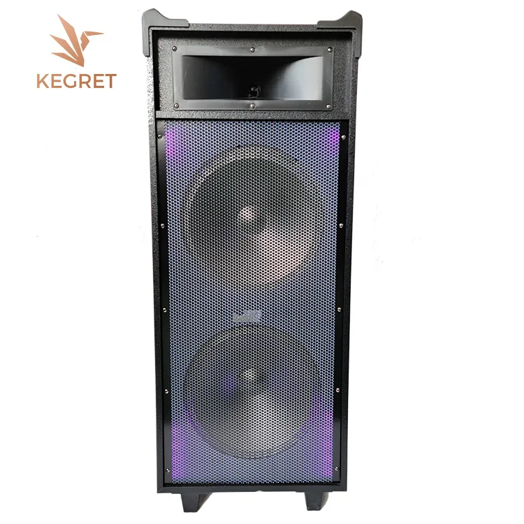 
Kegret professional sound equipment amplifier speaker with two wireless microphone SONY light bluetooth 