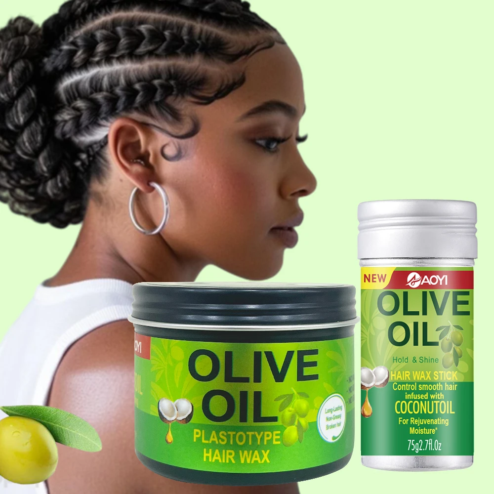 2024 hot selling olive oil series wax stick herbal hair wax