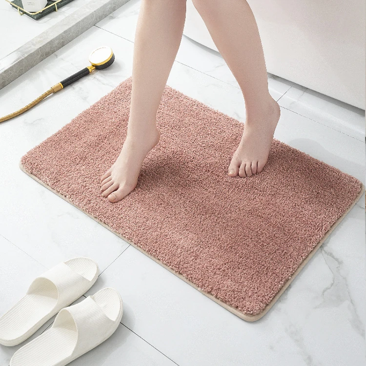 K & B Microfiber polyester Fluffy Non-slip Bath Mat Bathroom Absorbent Mat Kitchen Rugs