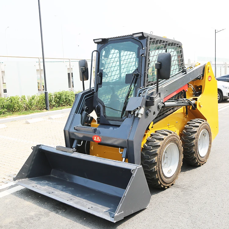 Factory Price Wheeled Crawler Skid Steer Loader Medium Wheel Skid Steer Loader (With Bucket Loader Attachment)