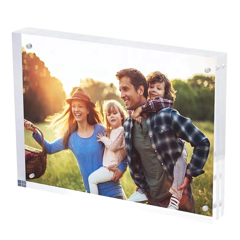 5*7 6*8 8*10 Inch Clear Magnetic Photo Frame Acrylic Picture Holder Poster Display Stand Desktop Ornament