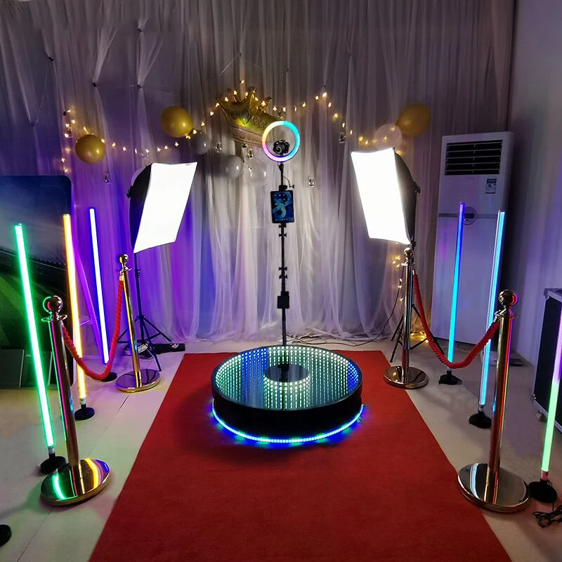 2024 new design 360 photo booth high quality 360 photo booth with flight case in america 360-degree automatic photo booth event