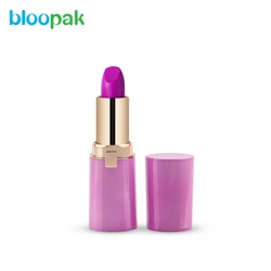 Wholesale new desgin beauty custom lipstick packaging,unique aluminum empty lip balm tubes,glittery luxury pink lipstick tube