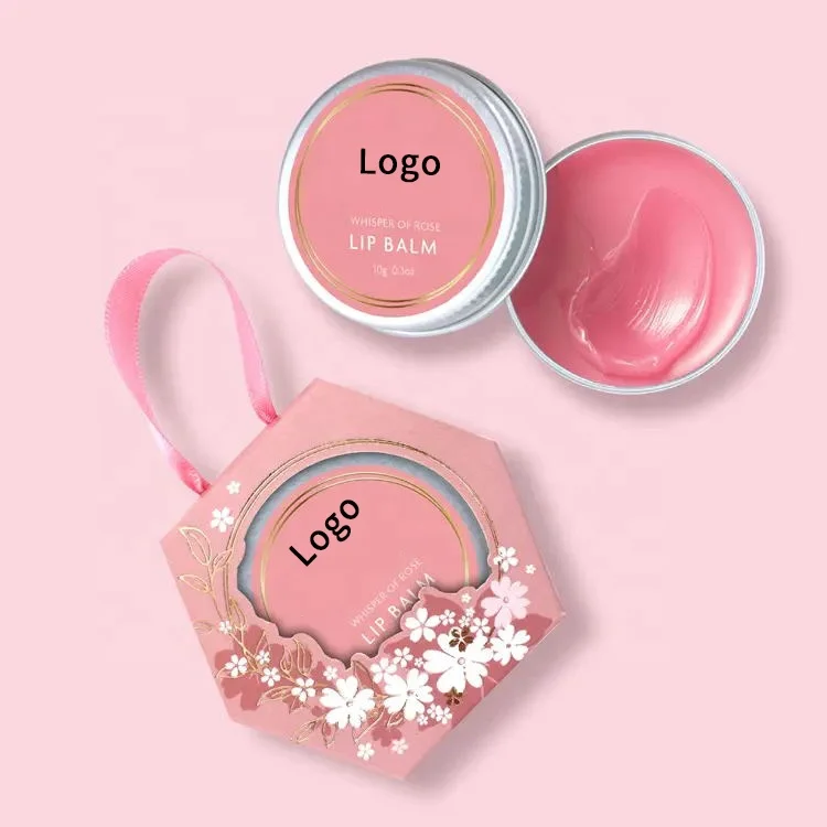 Hot Sale Custom Cute Skincare Pink Moisturizing Lip Balm Exfoliating Vegan Organic Therapy Lip Balm