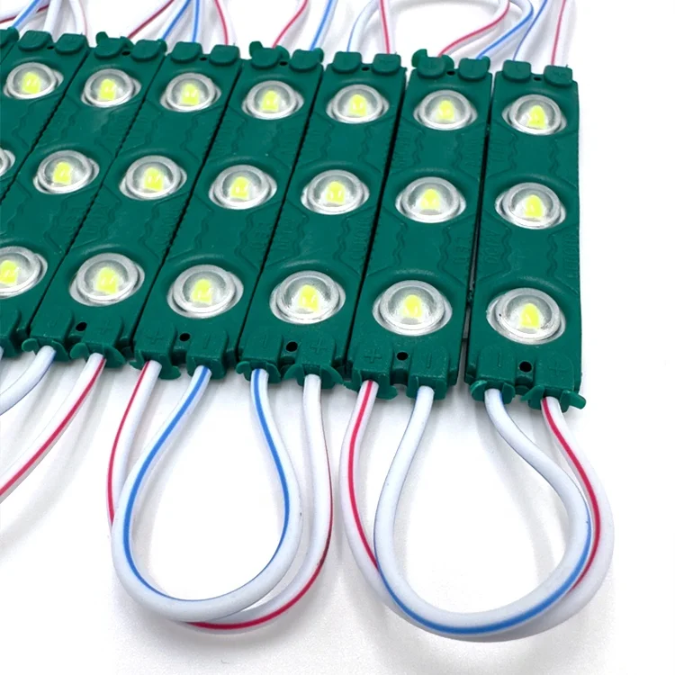 Green 12v 3 Light Sign Lens 1.5W SMD 2835 sign module lamp board back injection LED Module Light SMD 2835 sign module lamp board