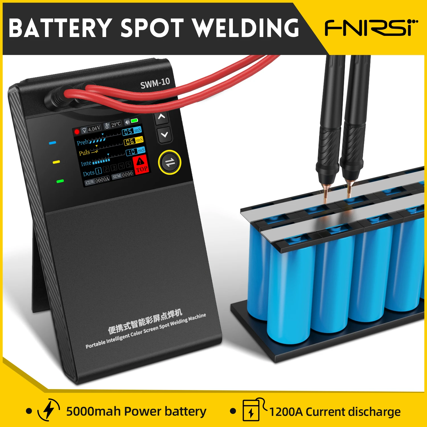Fnirsi Swm-10 Spot Welder Portable 18650 Battery Pack Welding Tool 5000mah Weldable 0.25mm  Diy Mini Welding Machine