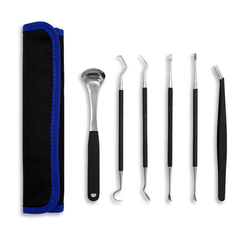 
Стоматологические Инструменты 6 штук набор зубов зубного камня жидкость для снятия нержавеющая сталь зубов, множество цветов на выбор, уход за полостью рта гигиена полости рта набор 