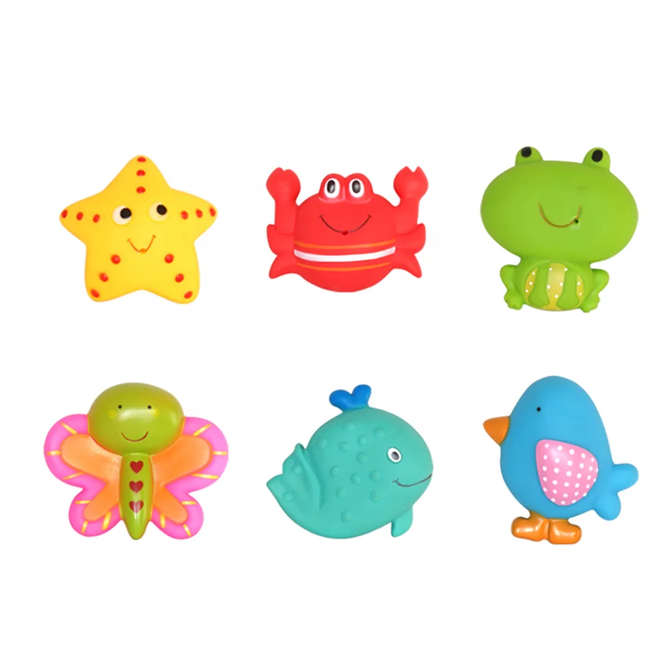 Wholesale funny bath toy for kids soft rubber sea animal spray water bathroom toys