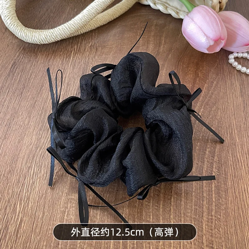 Ballet-Inspired Bow Mesh Fabric Hair Tie for Women Elegant Versatile Scrunchie for Bun Hairstyles Chic Hair Accessory