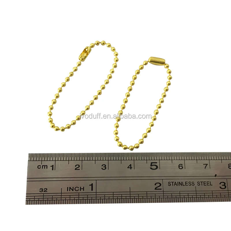 Ivoduff  2.4x100mm Metal Bead Chain Connector Accessories Ball Chain